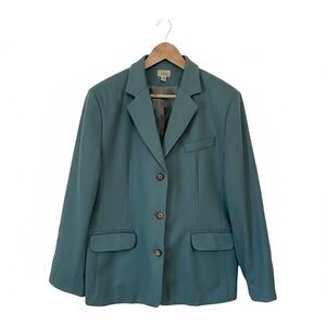 L.L.Bean Cashmere Wool Blend Blue Blazer Jacket Women’s 16P